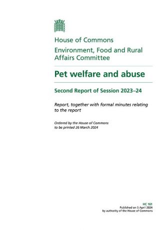 DEFRA Pet Welfare and Abuse Report Cover
